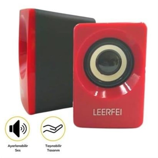 BUFFER® N62 1+1 Multimedia USB ve Jacklı Mini Hoparlör Yüksek Stereo Ses Sistemi BUFFER® N62 1+1 Multimedia USB ve Jacklı Mini Hoparlör Yüksek Stereo Ses Sistemi