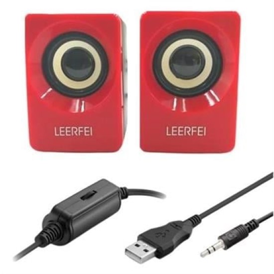 BUFFER® N62 1+1 Multimedia USB ve Jacklı Mini Hoparlör Yüksek Stereo Ses Sistemi BUFFER® N62 1+1 Multimedia USB ve Jacklı Mini Hoparlör Yüksek Stereo Ses Sistemi