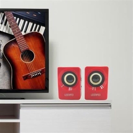 BUFFER® N62 1+1 Multimedia USB ve Jacklı Mini Hoparlör Yüksek Stereo Ses Sistemi BUFFER® N62 1+1 Multimedia USB ve Jacklı Mini Hoparlör Yüksek Stereo Ses Sistemi