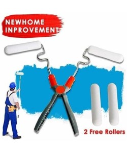 BUFFER® Nano Süngerli Damlatmaz Mobilya ve Duvar Boyama Rulosu Hem Köşe Hem Düz Zemin