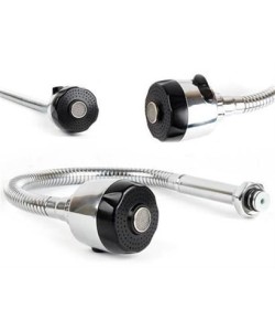 BUFFER® Oynar Başlıklı 2 Fonksiyonlu Spiral Musluk Başlığı Mutfak Hortumu