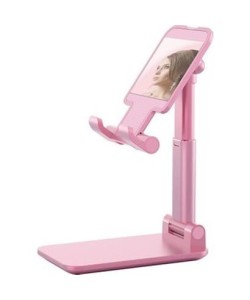 BUFFER® Pembe Aynalı Cep Telefonu Sabitleyici Stand Katlanabilir Ayarlanabilir Telefon Standı BUFFER® Pembe Aynalı Cep Telefonu Sabitleyici Stand Katlanabilir Ayarlanabilir Telefon Standı