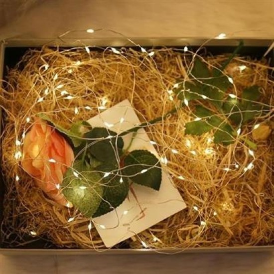 BUFFER® Peri Led Işık 10 Metre (Sarı) Pilli Aydınlatma Şerit Led Saçak Spot Süsleme BUFFER® Peri Led Işık 10 Metre (Sarı) Pilli Aydınlatma Şerit Led Saçak Spot Süsleme