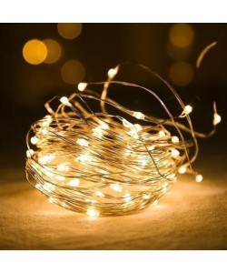 BUFFER® Peri Led Işık 10 Metre (Sarı) Pilli Aydınlatma Şerit Led Saçak Spot Süsleme BUFFER® Peri Led Işık 10 Metre (Sarı) Pilli Aydınlatma Şerit Led Saçak Spot Süsleme