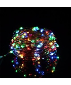 BUFFER® Pilli Renkli Peri Led Işık Dekoratif Aydınlatma 5 Metre RGB Led