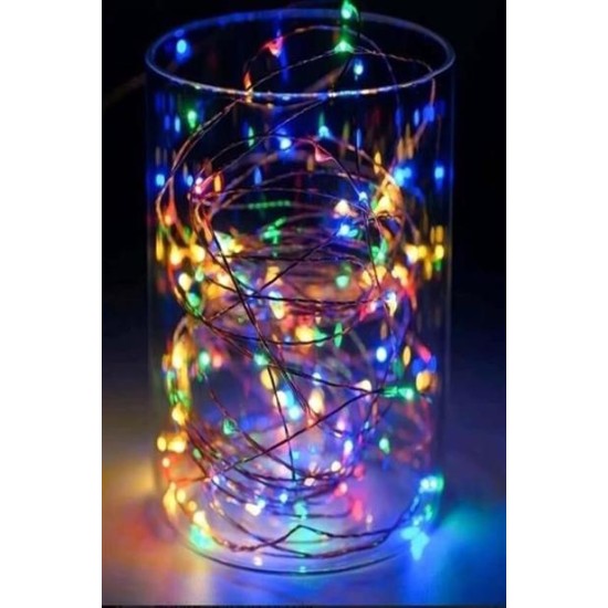 BUFFER® Pilli Renkli Peri Led Işık Dekoratif Aydınlatma 5 Metre RGB Led BUFFER® Pilli Renkli Peri Led Işık Dekoratif Aydınlatma 5 Metre RGB Led