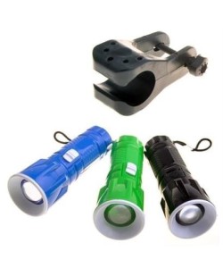 BUFFER® Pilli Zoomlu Ledli Bisiklet Ön Farı El Feneri Aydınlatma Lambası