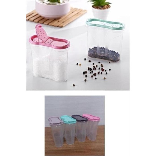 BUFFER® Plastik Kapaklı Majör Baharatlık Baharat Saklama Kutusu Kabı BUFFER® Plastik Kapaklı Majör Baharatlık Baharat Saklama Kutusu Kabı