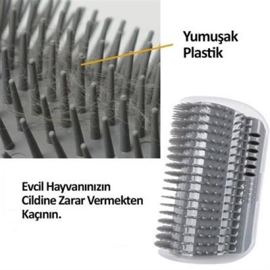 BUFFER® Pratik Kedi Tüyü Kaşıma Ve Tarama Aparatı Duvara Monte Kaşıma Aleti BUFFER® Pratik Kedi Tüyü Kaşıma Ve Tarama Aparatı Duvara Monte Kaşıma Aleti