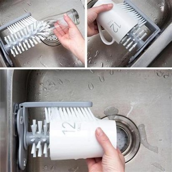 BUFFER® Pratik Kolay Fonksiyonel Vantuzlu Elde Bulaşık Yıkama Fırçası BUFFER® Pratik Kolay Fonksiyonel Vantuzlu Elde Bulaşık Yıkama Fırçası