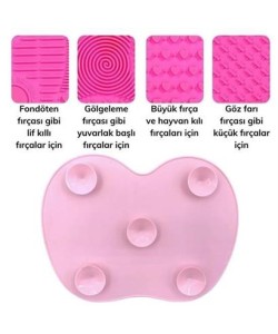 BUFFER® Pratik Kolay Makyaj Fırçası Temizleme Matı Aparatı Aleti Küçük BUFFER® Pratik Kolay Makyaj Fırçası Temizleme Matı Aparatı Aleti Küçük