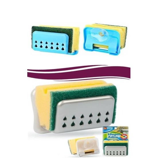 BUFFER® Pratik Mutfak Lavabo Vantuzlu Bulaşık Süngeri Askısı Aparatı BUFFER® Pratik Mutfak Lavabo Vantuzlu Bulaşık Süngeri Askısı Aparatı