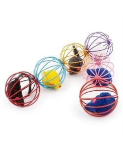 BUFFER® Renkli Metal Kafesli Peluş Fareli Kedi Köpek Oyuncağı Oyun Topu 6 cm BUFFER® Renkli Metal Kafesli Peluş Fareli Kedi Köpek Oyuncağı Oyun Topu 6 cm