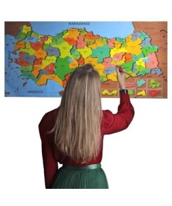 BUFFER® Renkli Türkiye Haritası Manyetik Yapıştırıcı Gerektirmeyen Duvar Stickerı 118 CM * 56 CM BUFFER® Renkli Türkiye Haritası Manyetik Yapıştırıcı Gerektirmeyen Duvar Stickerı 118 CM * 56 CM