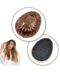 BUFFER® Rose Gold Saç Düzleştirici Tarak Geniş Aralıklı Her Saç Tipine Uygun Fırçalı Saç Düzleştiric