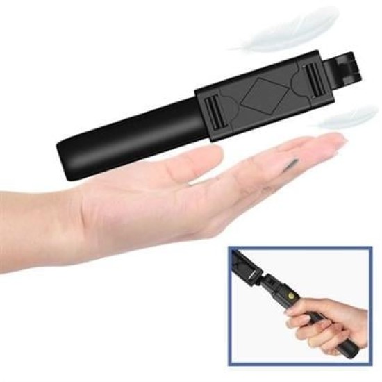 BUFFER® Sabitlenebilir Cep Telefon Tutucu Ayarlanabilir Taşınabilir 3 Ayaklı Tripod Selfie Çubuğu BUFFER® Sabitlenebilir Cep Telefon Tutucu Ayarlanabilir Taşınabilir 3 Ayaklı Tripod Selfie Çubuğu