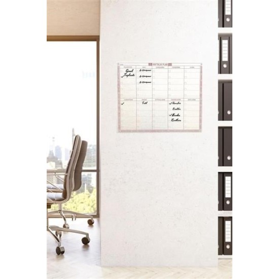 BUFFER® Şeffaf Kendiliğinden Yapışkanlı Kalemli Haftalık Planlayıcı 40cm-50cm BUFFER® Şeffaf Kendiliğinden Yapışkanlı Kalemli Haftalık Planlayıcı 40cm-50cm