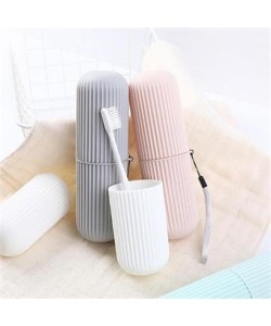 BUFFER® Seyahat Tipi Plastik Diş Fırçası Gözlük Kalem Fırça Erzak Saklama Kabı Düzenleme Kalemlik