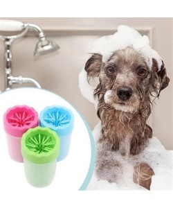 BUFFER® Silikon Jel Fırçalı Kedi Köpek Pati Ayak Temizleme Kovası Büyük