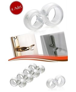 BUFFER® Silikon Kapı & Pencere Vurma Önleyici Stoper Kapı Tamponu 4 Adet