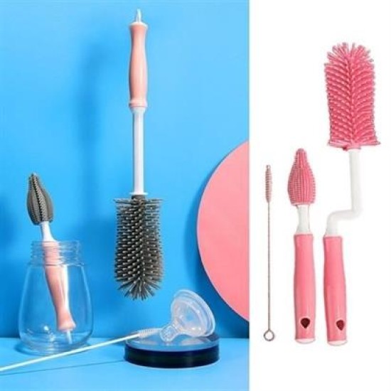 BUFFER® Silikon Uçlu Ekstra Yumuşak Kıllı Sağlam Kavanoz Bardak Şişe Ve Biberon Temizleme Fırçası BUFFER® Silikon Uçlu Ekstra Yumuşak Kıllı Sağlam Kavanoz Bardak Şişe Ve Biberon Temizleme Fırçası