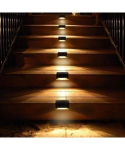 BUFFER® Solar Güneş Enerjili Şarj Edilen Köşebent Merdiven Veranda Bahçe Yolu Led Lamba Işık 4 Adet BUFFER® Solar Güneş Enerjili Şarj Edilen Köşebent Merdiven Veranda Bahçe Yolu Led Lamba Işık 4 Adet