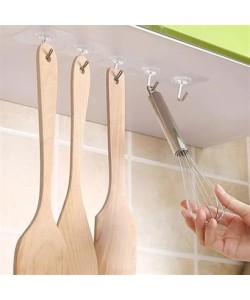 BUFFER® Süper Güçlü Yapışkanlı Suya Dayanıklı Şeffaf Askı 5li Set Yeniden Kullanılabilir Kancalar BUFFER® Süper Güçlü Yapışkanlı Suya Dayanıklı Şeffaf Askı 5li Set Yeniden Kullanılabilir Kancalar