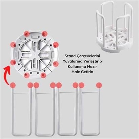 BUFFER® Tabak Bardak Kase Standı Bulaşık Kurutma Tutucu Mutfak Düzenleyici Organizatör BUFFER® Tabak Bardak Kase Standı Bulaşık Kurutma Tutucu Mutfak Düzenleyici Organizatör
