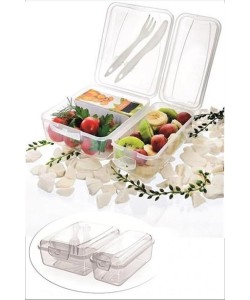 BUFFER® Takeaway Ergonomik Asorti Çatal Bıçaklı Pratik Yoğurt Saklama Kabı