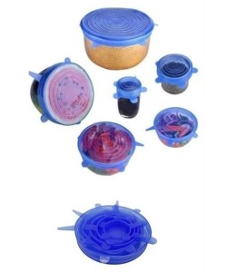 BUFFER® Tazeliği Koruyan 6lı Silikon Streç Gıda Saklama Koruma Kapakları BUFFER® Tazeliği Koruyan 6lı Silikon Streç Gıda Saklama Koruma Kapakları