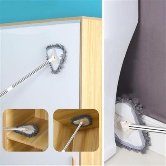 BUFFER® Teleskopik Saplı 150 cm Üçgen Mop Cam Duvar Tavan Fayans Parke Temizleyici Mop BUFFER® Teleskopik Saplı 150 cm Üçgen Mop Cam Duvar Tavan Fayans Parke Temizleyici Mop