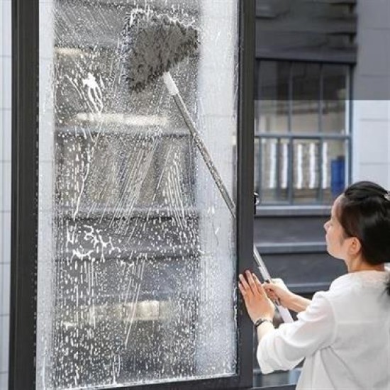 BUFFER® Teleskopik Saplı 150 cm Üçgen Mop Cam Duvar Tavan Fayans Parke Temizleyici Mop BUFFER® Teleskopik Saplı 150 cm Üçgen Mop Cam Duvar Tavan Fayans Parke Temizleyici Mop