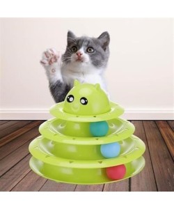 BUFFER® Tower Of Tracks Eğlenceli Üç Katlı Kedi Oyuncağı Seti Kedi Oyunu BUFFER® Tower Of Tracks Eğlenceli Üç Katlı Kedi Oyuncağı Seti Kedi Oyunu