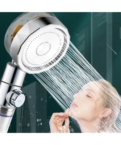 BUFFER® Turbo Pervaneli ve Filtreli Su Tasarruflu 360 Derece Dönebilen Tazyikli Duş Başlığı BUFFER® Turbo Pervaneli ve Filtreli Su Tasarruflu 360 Derece Dönebilen Tazyikli Duş Başlığı