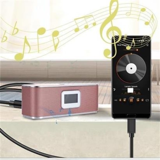 BUFFER® Type C Android ve 35 mm Kulaklık Girişli Ses Dönüştürücü Aux Kablo BUFFER® Type C Android ve 35 mm Kulaklık Girişli Ses Dönüştürücü Aux Kablo