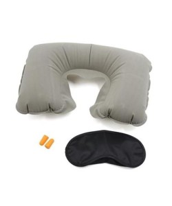 BUFFER® Üçlü Seyahat Seti Şişme Yastık Göz Bandı Kulak Tıkacı BUFFER® Üçlü Seyahat Seti Şişme Yastık Göz Bandı Kulak Tıkacı