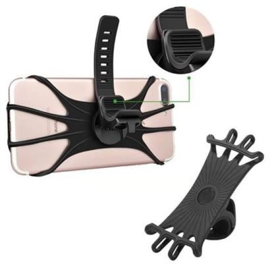 BUFFER® Universal Bisiklet Motosiklet Çocuk Arabası Silikon 360 Derece Telefon Tutucu Tüm Modellerle BUFFER® Universal Bisiklet Motosiklet Çocuk Arabası Silikon 360 Derece Telefon Tutucu Tüm Modellerle