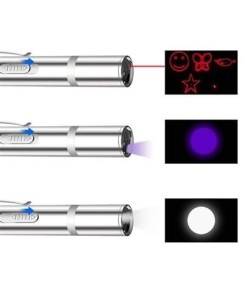 BUFFER® Usb İle Şarj Edilebilen 3In 1 Kırmızı Işık +Beyaz Led Meşale Işık + Uv El Feneri Kedi Lazeri BUFFER® Usb İle Şarj Edilebilen 3In 1 Kırmızı Işık +Beyaz Led Meşale Işık + Uv El Feneri Kedi Lazeri