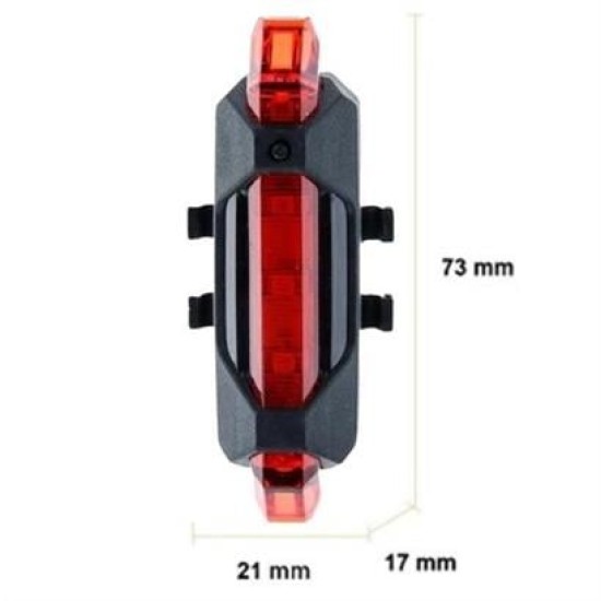 BUFFER® Usb Şarj Edilebilir Parlak Bisiklet Led Lamba Su Geçirmez Güvenlik Uyarı Arka Lamba Işığı BUFFER® Usb Şarj Edilebilir Parlak Bisiklet Led Lamba Su Geçirmez Güvenlik Uyarı Arka Lamba Işığı