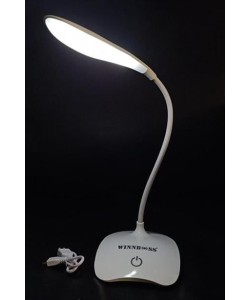 BUFFER® USB Şarj Olabilen 360 Derece Oynar Başlıklı Beyaz Işıklı Dokunmatik Dimmerli Led Aydınlatmal BUFFER® USB Şarj Olabilen 360 Derece Oynar Başlıklı Beyaz Işıklı Dokunmatik Dimmerli Led Aydınlatmal