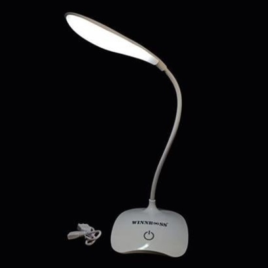 BUFFER® USB Şarj Olabilen 360 Derece Oynar Başlıklı Beyaz Işıklı Dokunmatik Dimmerli Led Aydınlatmal BUFFER® USB Şarj Olabilen 360 Derece Oynar Başlıklı Beyaz Işıklı Dokunmatik Dimmerli Led Aydınlatmal