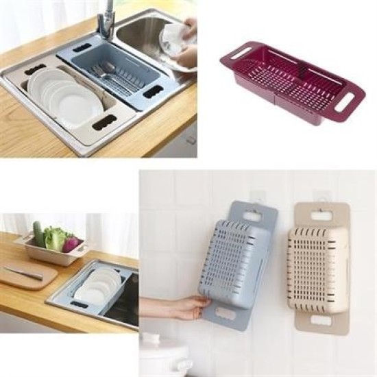 BUFFER® Uzayıp Kısalabilen Ayarlanabilir Plastik Lavabo Mutfak Süzgeci BUFFER® Uzayıp Kısalabilen Ayarlanabilir Plastik Lavabo Mutfak Süzgeci