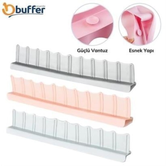 BUFFER® Vantuzlu Kauçuk Sıvı Su Sızdırmaz Mutfak Banyo Duş Bariyeri Lavabo Kenar Tutucu Set BUFFER® Vantuzlu Kauçuk Sıvı Su Sızdırmaz Mutfak Banyo Duş Bariyeri Lavabo Kenar Tutucu Set