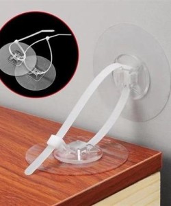 BUFFER® Yapışkanlı Eşya Sabitleyici Aparat Deprem Güvenliği Çocuk Koruma Sabitleme Aparatı 1 Çift