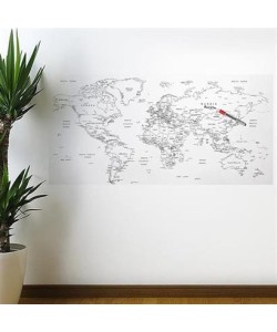 BUFFER® Yazılabilir Dünya Haritası Manyetik Duvar Stickerı 110 x 56 cm BUFFER® Yazılabilir Dünya Haritası Manyetik Duvar Stickerı 110 x 56 cm