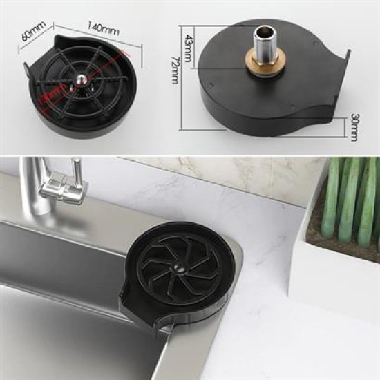 BUFFER® Yüksek Basınçlı Otomatik Bardak Yıkama Aparatı Mutfak Lavaboları İçin Hızlı Kupa Durulayıcı BUFFER® Yüksek Basınçlı Otomatik Bardak Yıkama Aparatı Mutfak Lavaboları İçin Hızlı Kupa Durulayıcı