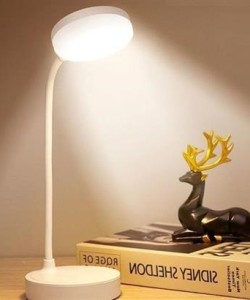 BUFFER® Yuvarlak USBli Dokunmatik 3 Kademeli 360 Derece  Özel Göz Korumalı Led Lityum Masa Lambası