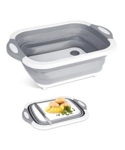 Katlanabilir Süzgeçli Kesme Tahtası ve Badya Katlanabilir Süzgeçli Kesme Tahtası ve Badya