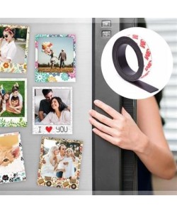 Yapışkanlı Şerit Mıknatıs Magnet Kes Kullan Güçlü Sağlam Rulo Çıkarılması Kolay Siyah 2cm x 1 mt